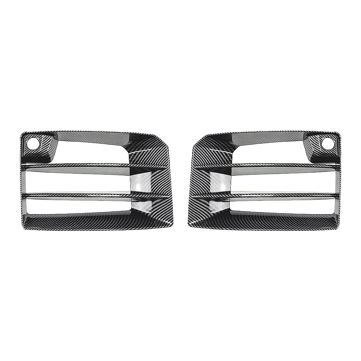 Front Bumper Air Duct Trim Carbon Fiber Look/Gloss Black - G87 M2