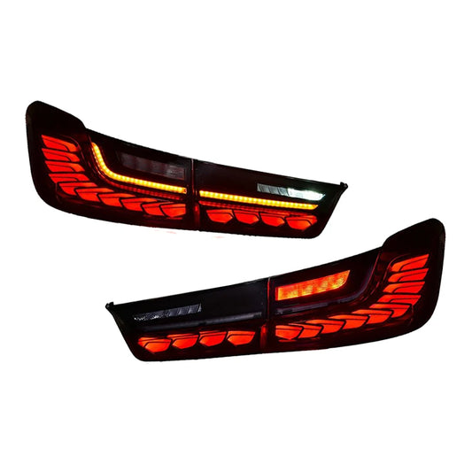 Car Tail Light Assembly for Bmw 3 Series G20 G28 2020-2024 Led 后 Lamps Drl Dragon Scales Daytime Running Lights