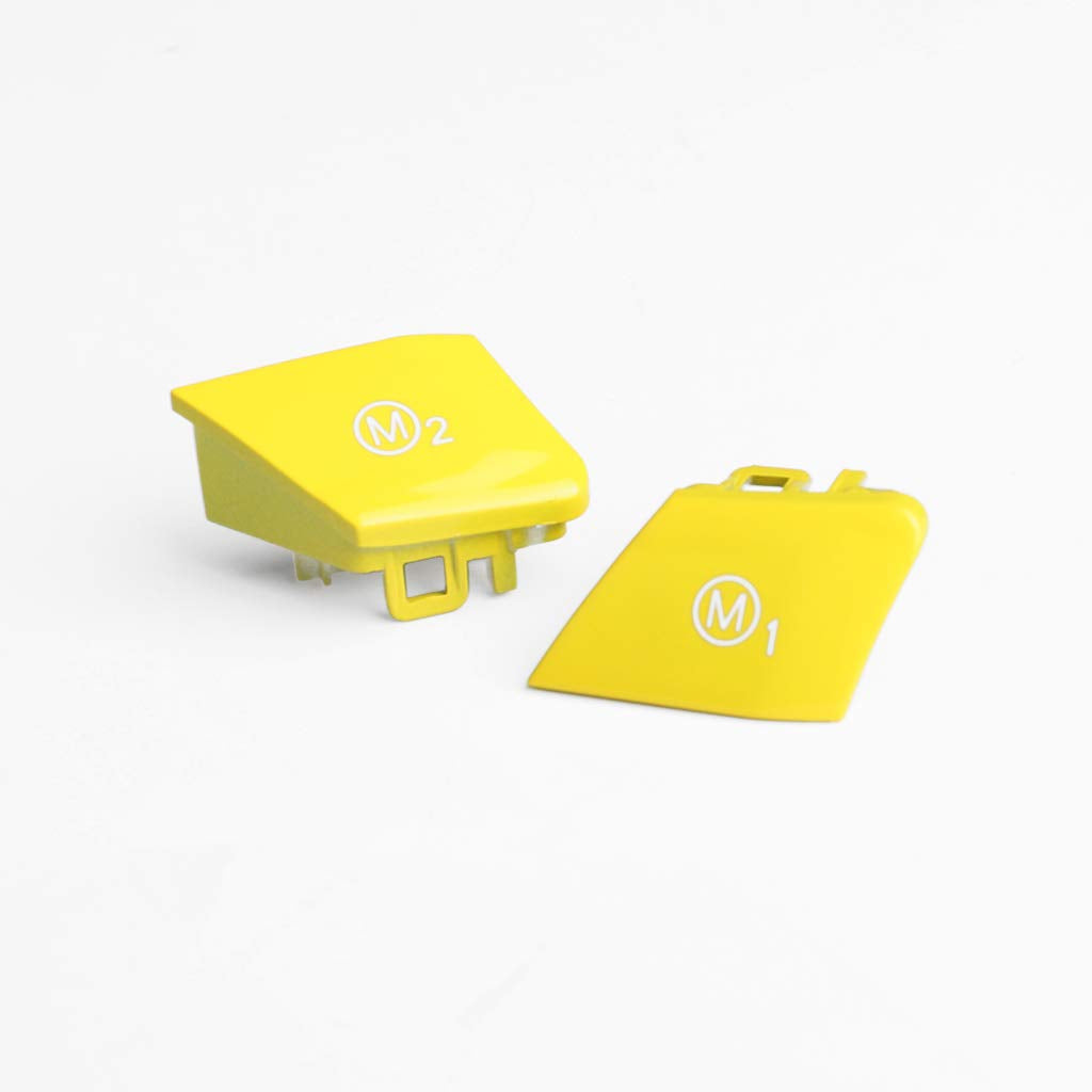 Yellow M1 M2 Mode Buttons Replacement for BMW Steering Wheel M3 M4 M5 M6 X5M X6M F80 F82 F83 F10 F15 F16 F21 F30 F32 F33 F36 F06 F12 Push Button No Functional