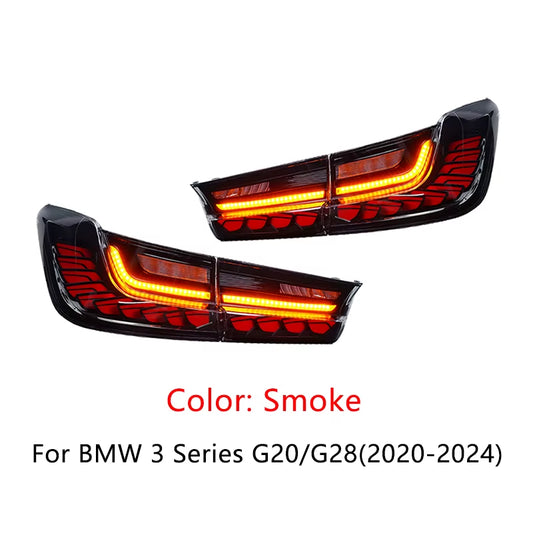 Car Tail Light Assembly for Bmw 3 Series G20 G28 2020-2024 Led 后 Lamps Drl Dragon Scales Daytime Running Lights