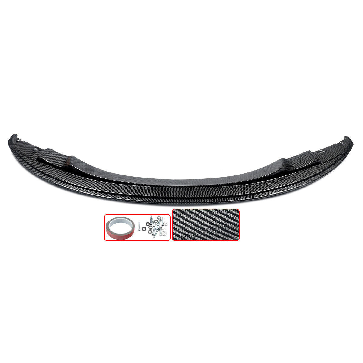 1X for 07-13 BMW E92 E93 M3 Carbon Fiber Style Front Bumper Lip Splitter Spoiler