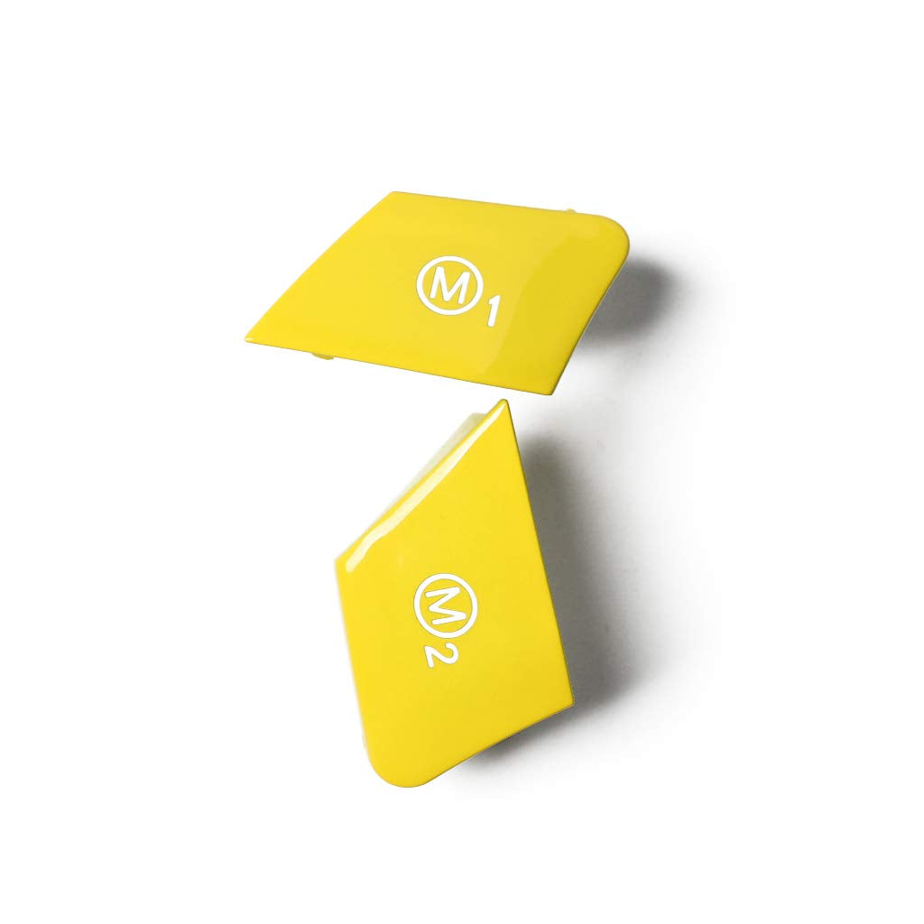 Yellow M1 M2 Mode Buttons Replacement for BMW Steering Wheel M3 M4 M5 M6 X5M X6M F80 F82 F83 F10 F15 F16 F21 F30 F32 F33 F36 F06 F12 Push Button No Functional