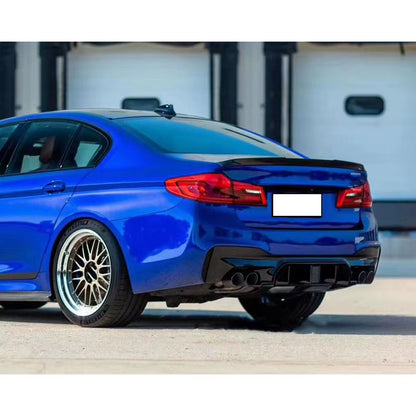 Carbon Fib Rear Lip Diffus with Light for BMW 5 Sies F90 M5 Sedan 4 Door 2018 2019