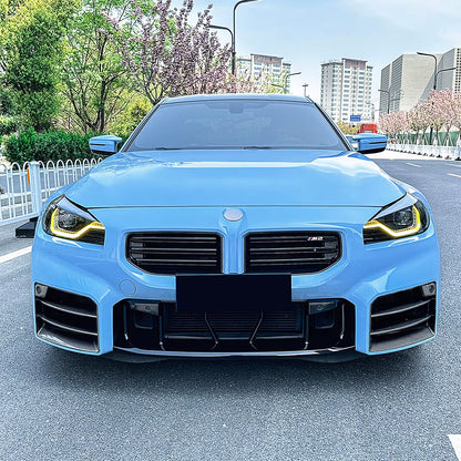 Front Bumper Air Duct Trim Carbon Fiber Look/Gloss Black  - G87 M2 
