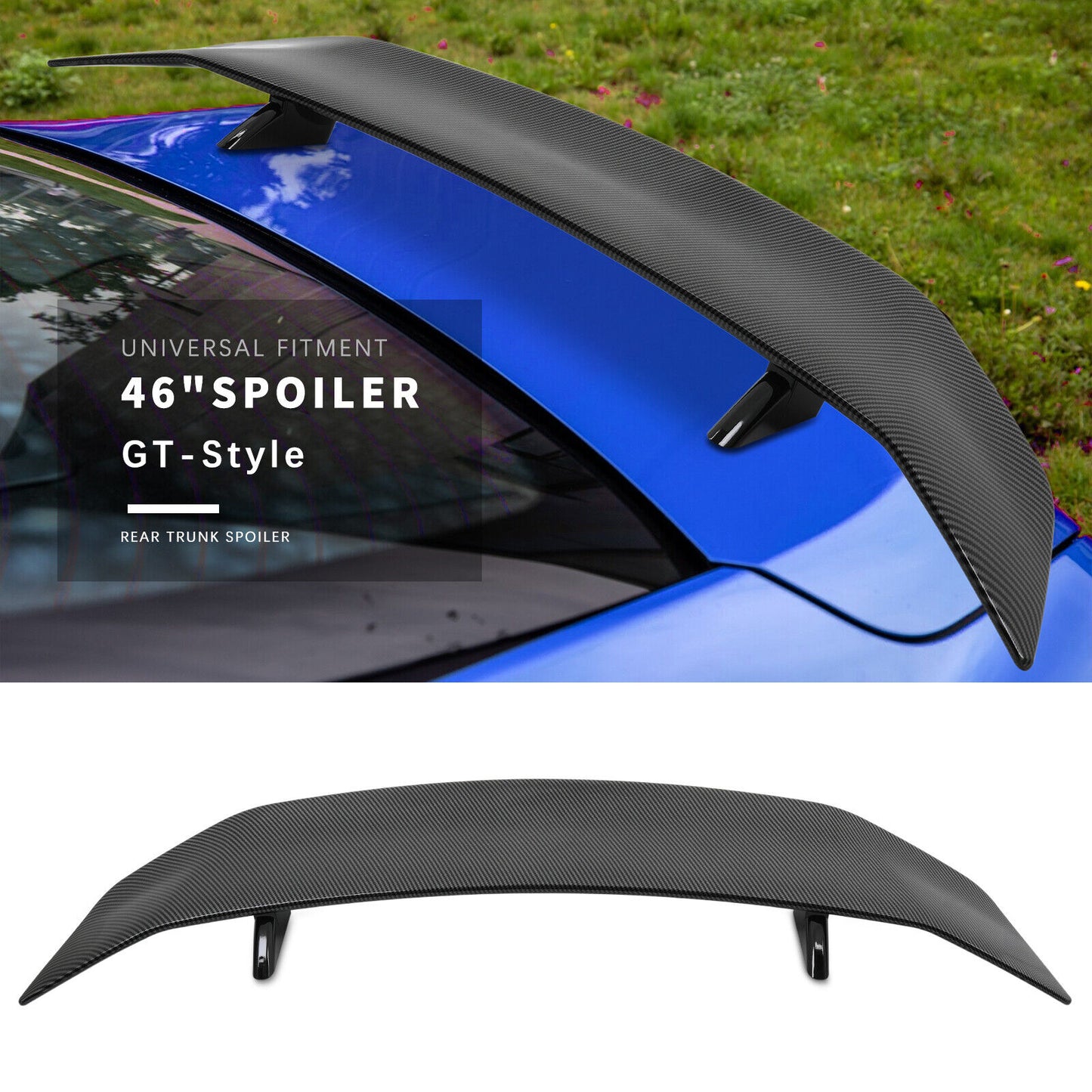 For 3 Series E90 E91 E92 M3 47" Carbon Fiber Rear Trunk Spoiler Roof Wing Lip