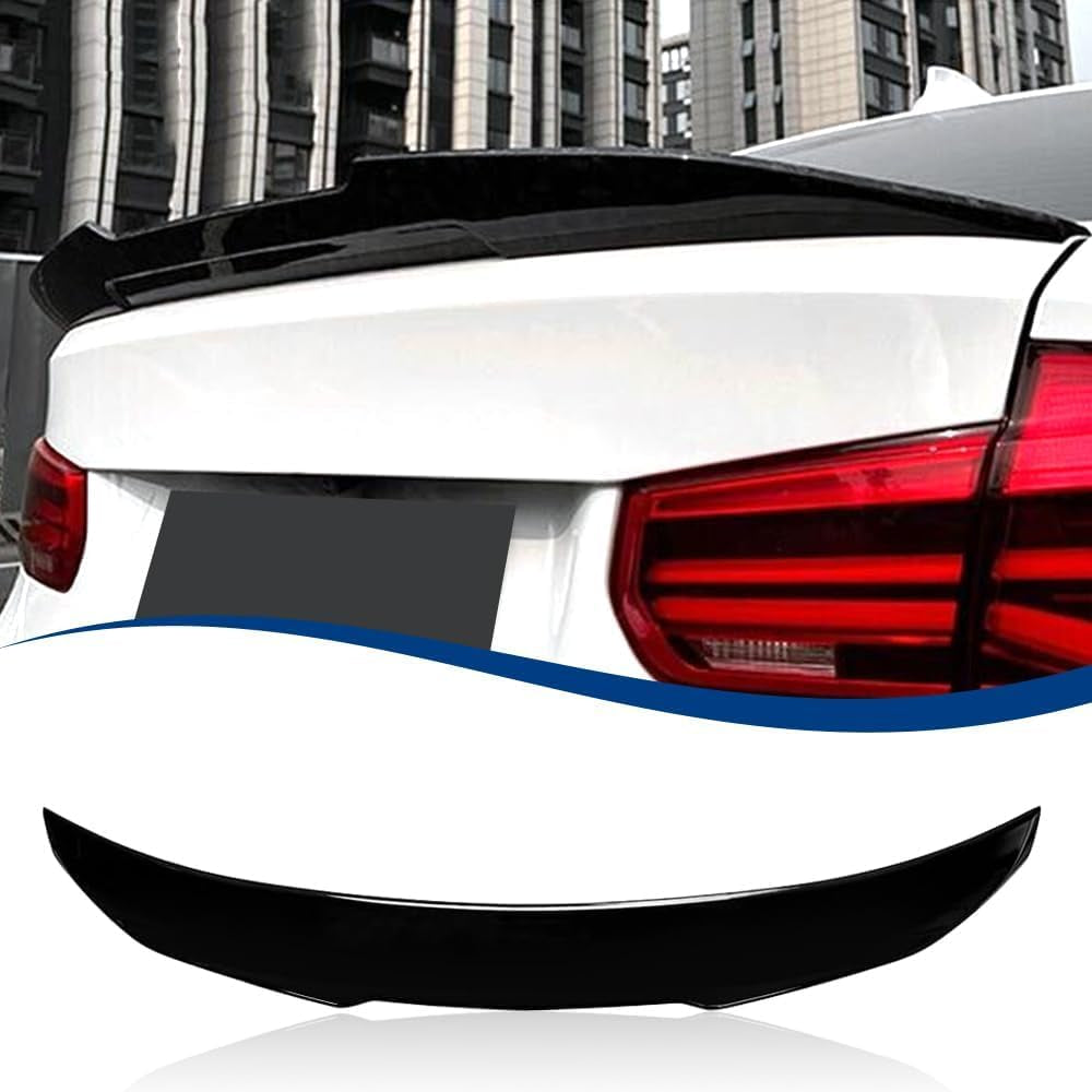 Carbon Fiber Pattern E90 Spoiler Psm-Style Compatible with (2005-2012) 3-Series E90 Sedan / E90 M3 Sedan