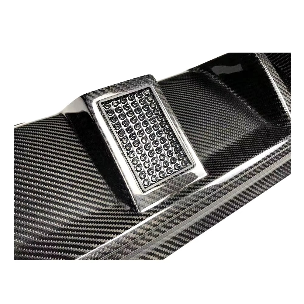 Carbon Fib Rear Lip Diffus with Light for BMW 5 Sies F90 M5 Sedan 4 Door 2018 2019