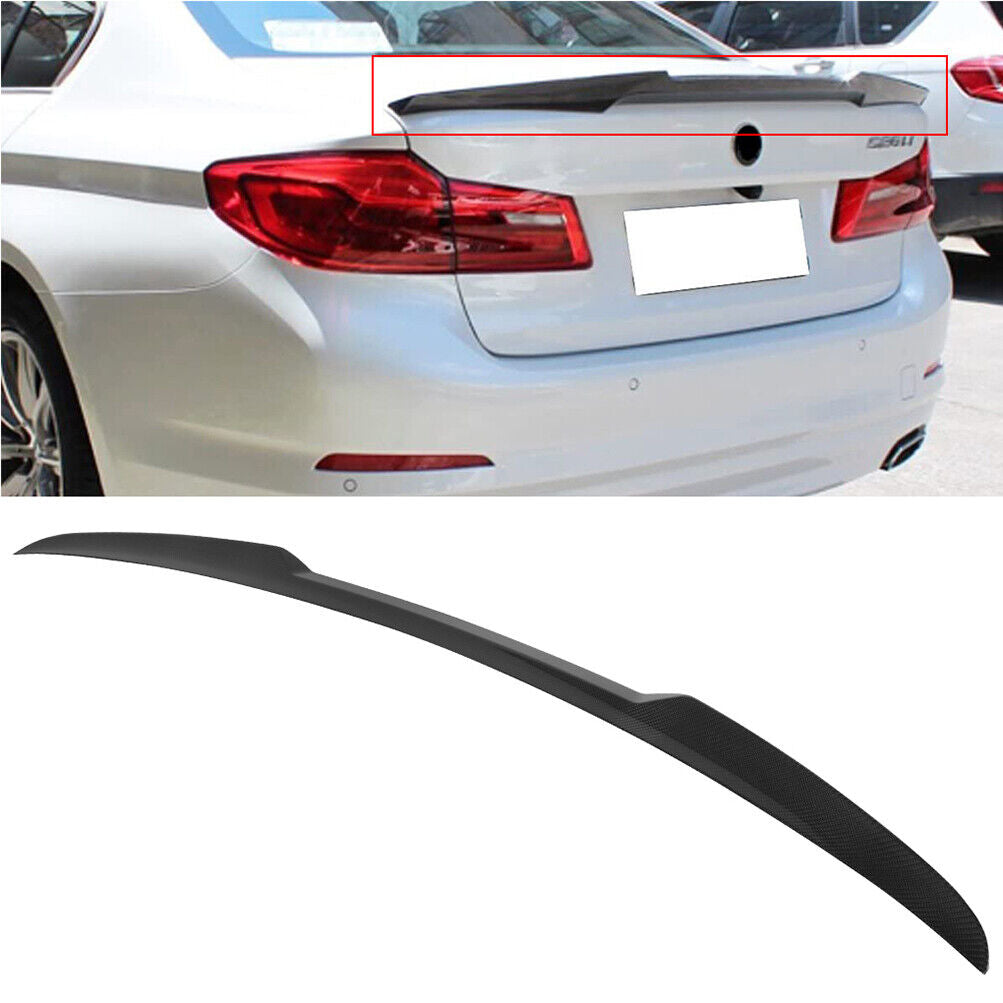 Trunk Spoiler for 2017-2022 BMW G30 G38 F90 M5 Real Carbon Fiber Glossy Finish