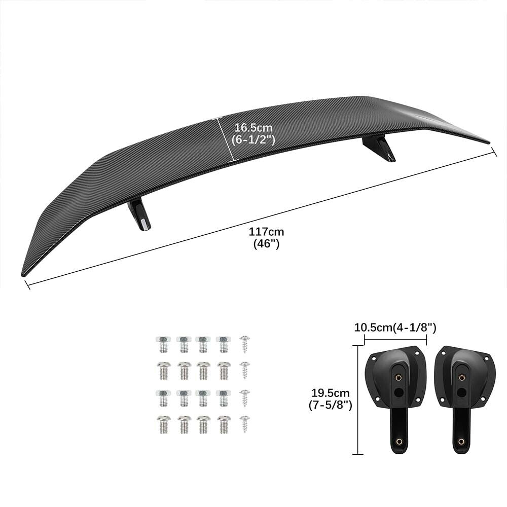 For 3 Series E90 E91 E92 M3 47" Carbon Fiber Rear Trunk Spoiler Roof Wing Lip