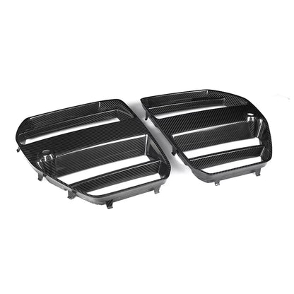 Bumper Racing Grills for BMW G80 G81 M3 G82 G83 M4 2021-In Real Carbon Fiber Front Kidney Grille Xdrive Competition Auto Fitment